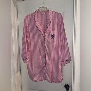 Victoria’s Secret sleep shirt, button front long sleeve with pocket